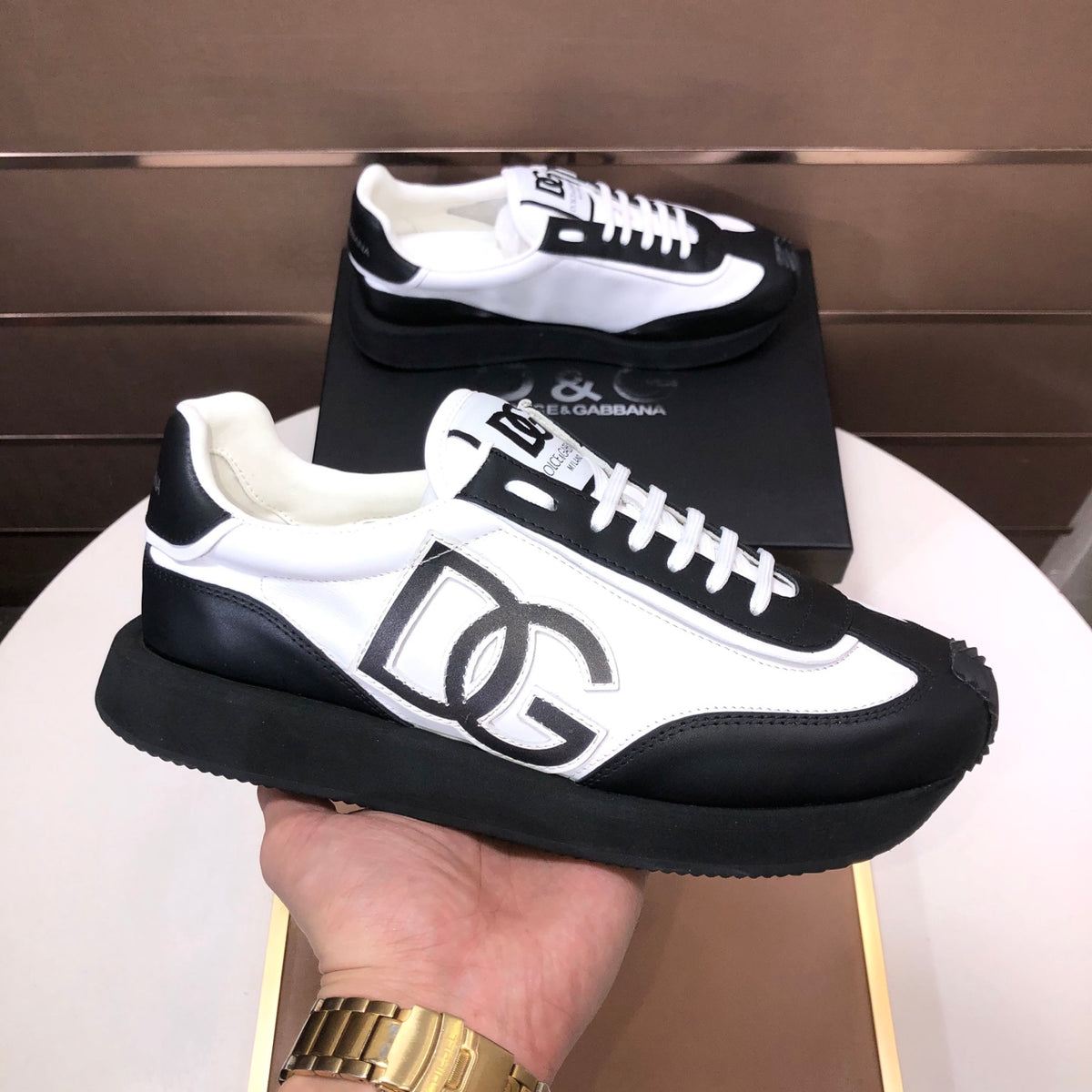Dolce & Gabbana DG Low-Top Sneakers in Calfskin