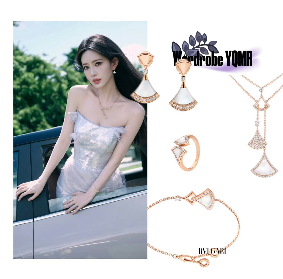 rose gold brass rose Stud Earrings for women - alternate angle view 12