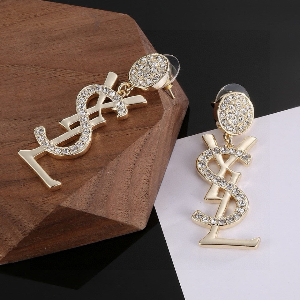 luxury Stud Earrings for women - alternate angle view 3