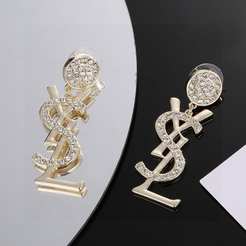 luxury Stud Earrings for women - alternate angle view 4