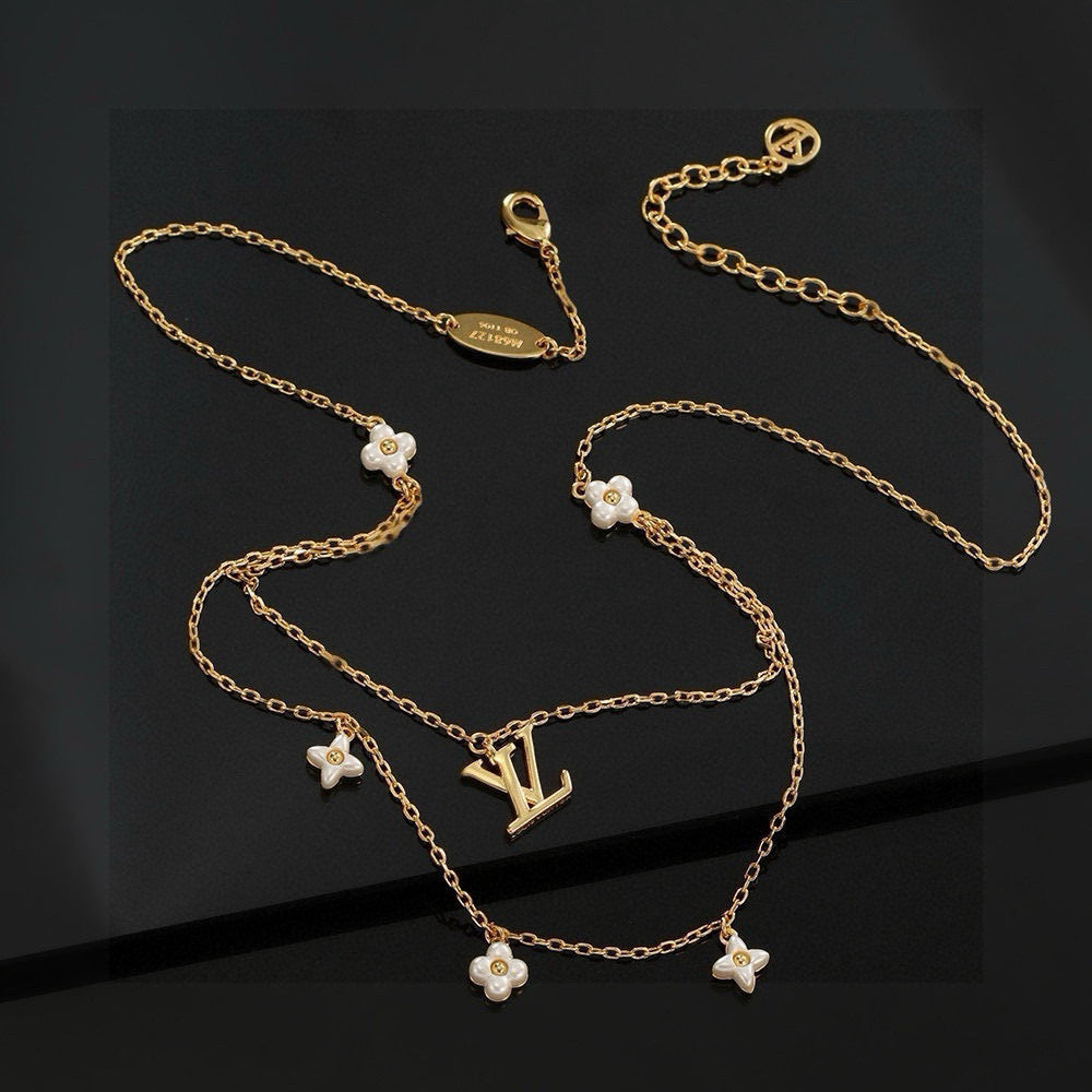letter Necklace for women - alternate angle view 2