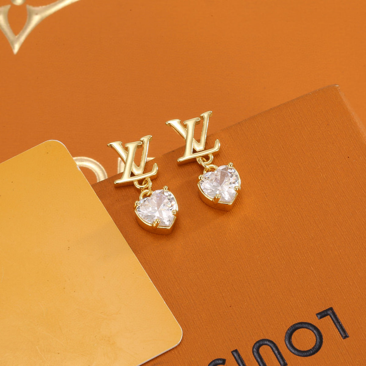 letter Stud Earrings for women - product detail view