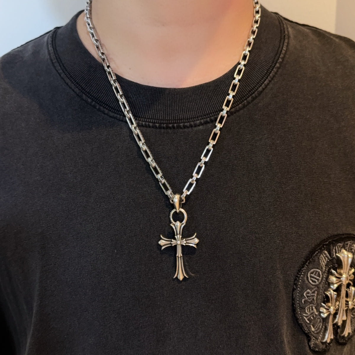 antique cross Pendant for men - product detail view