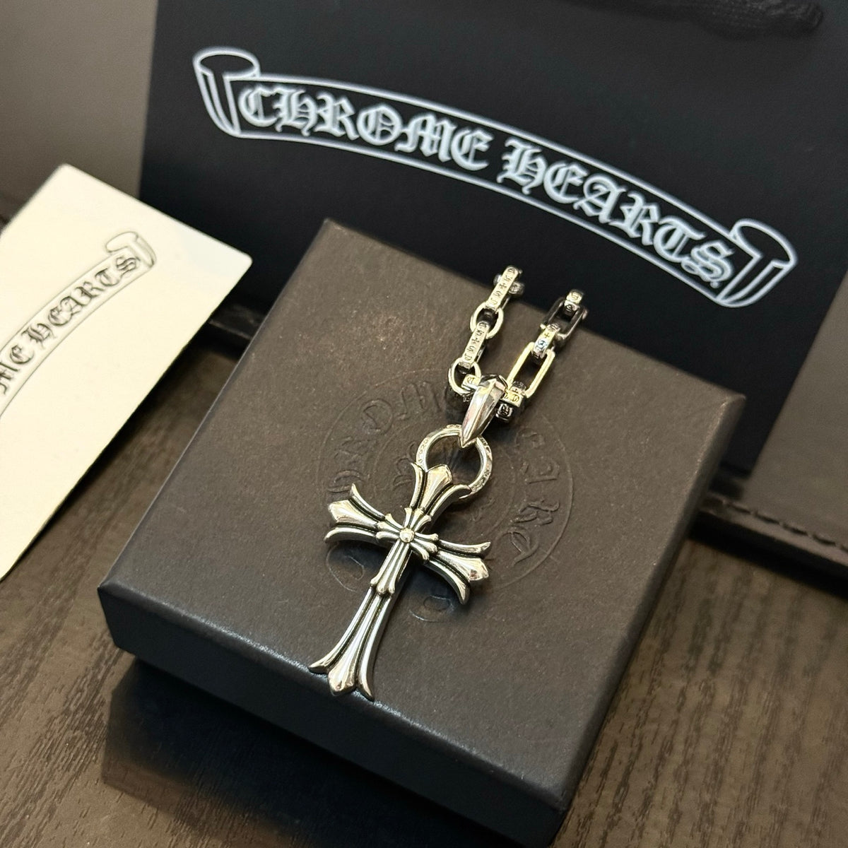 antique cross Pendant for men - alternate angle view 6