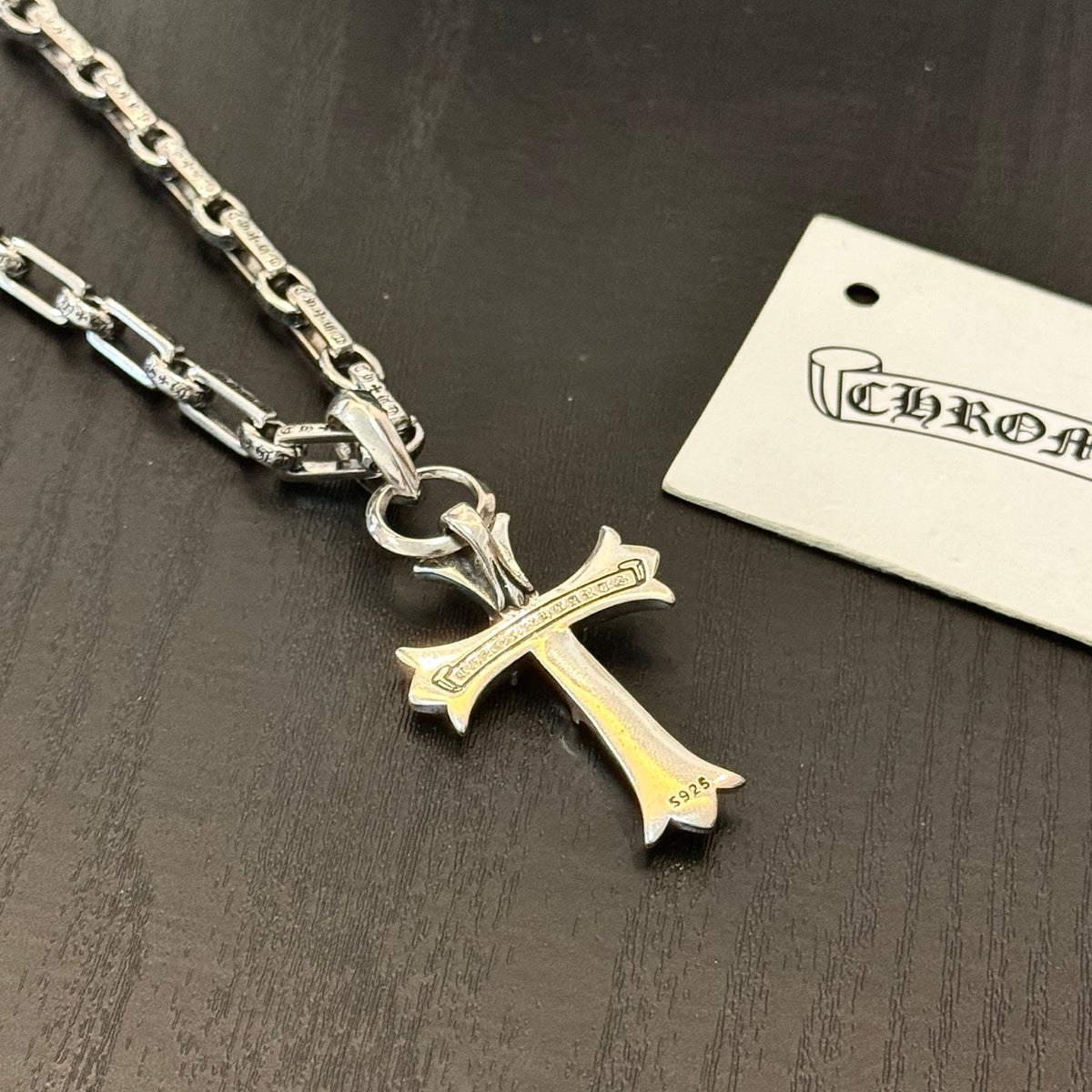 antique cross Pendant for men - alternate angle view 8