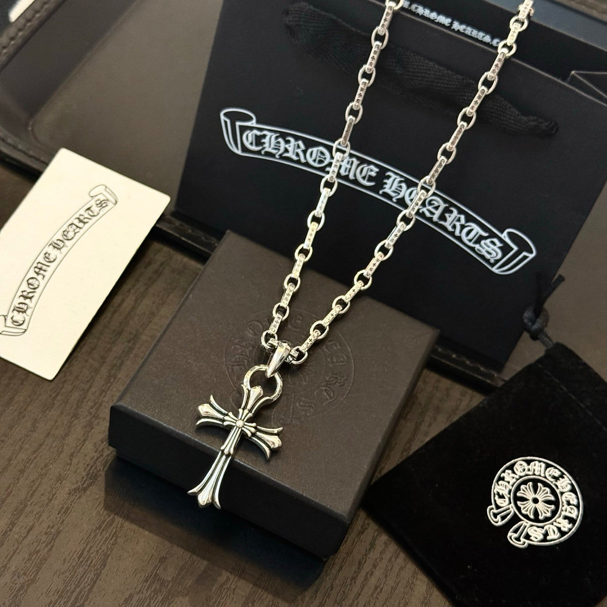 antique cross Pendant for men - alternate angle view 5