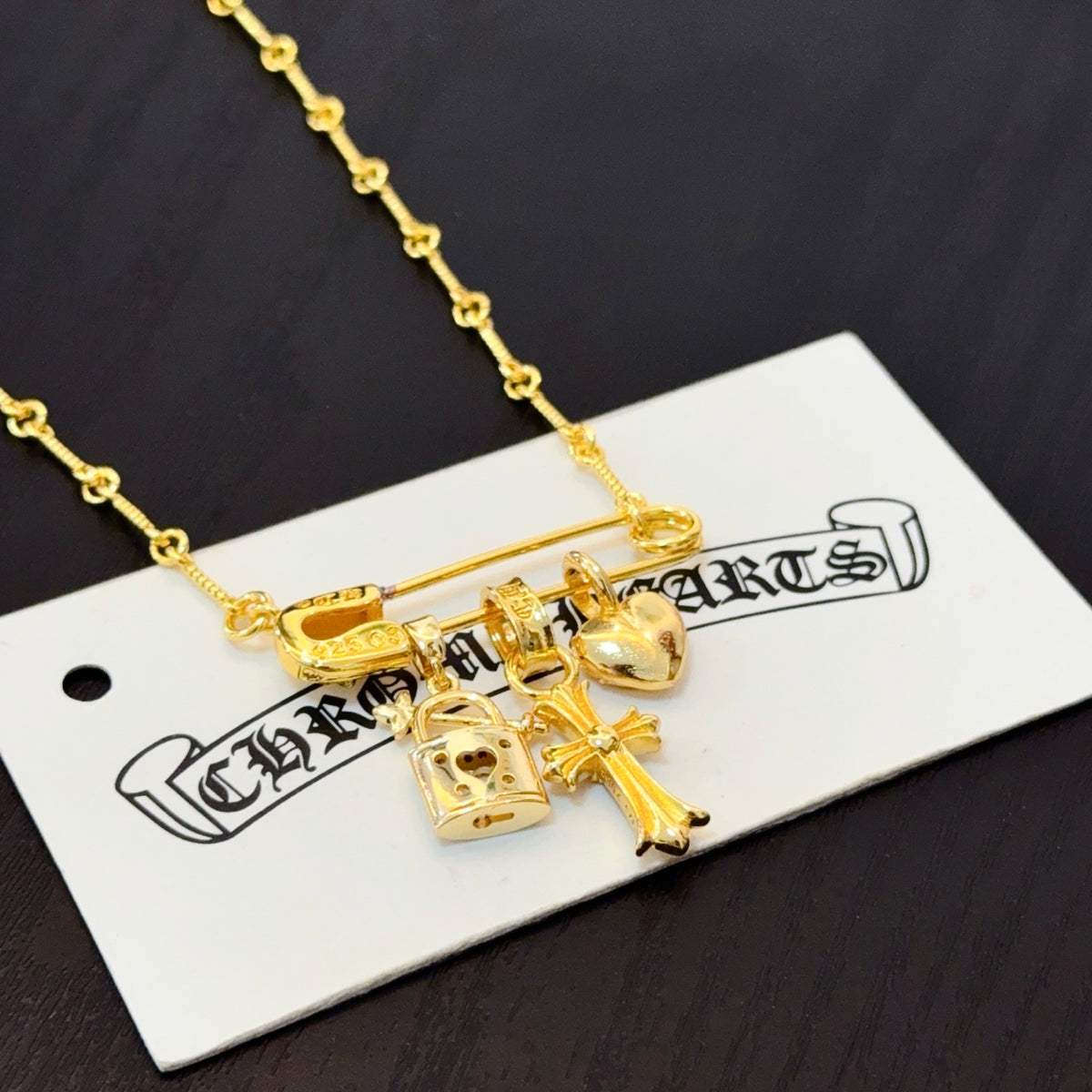 antique cross Necklace for men - alternate angle view 9