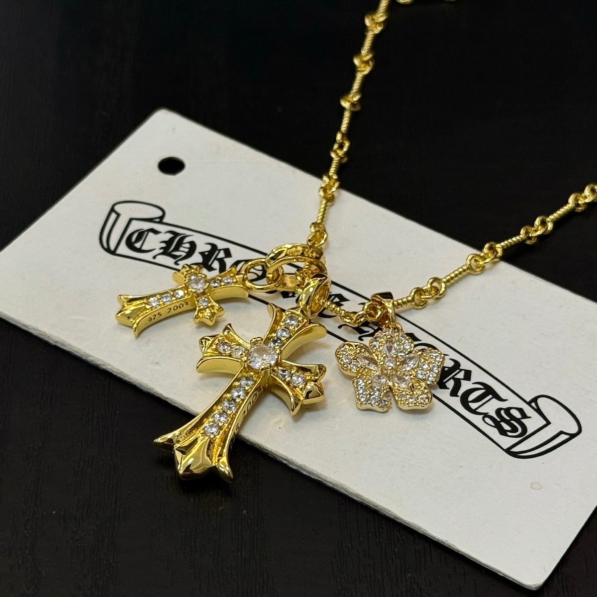 antique cross Necklace for men - alternate angle view 10