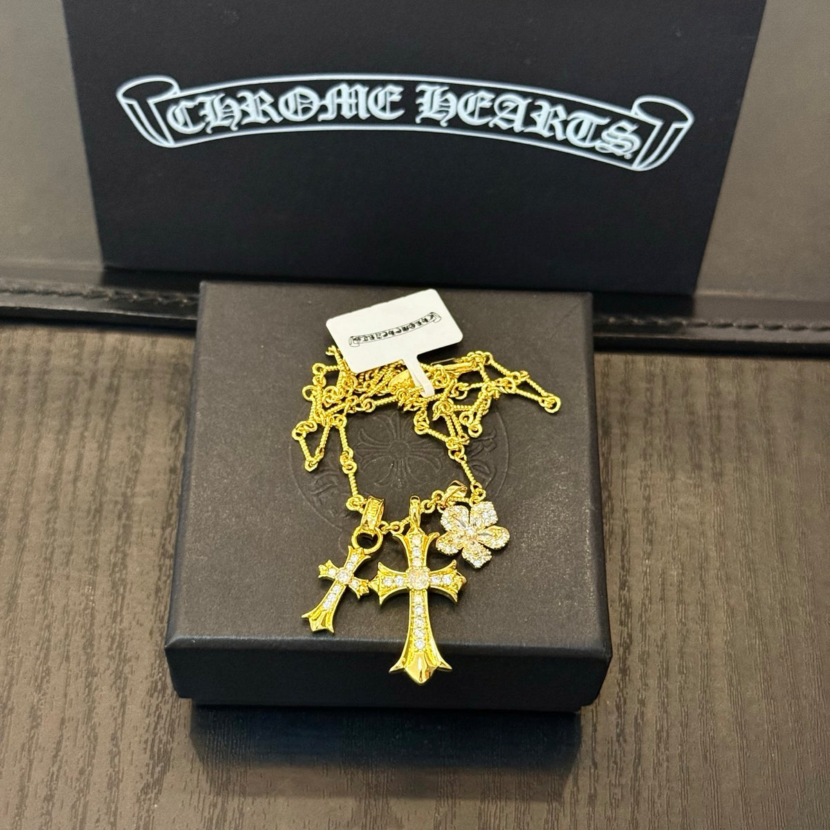 antique cross Necklace for men - alternate angle view 7