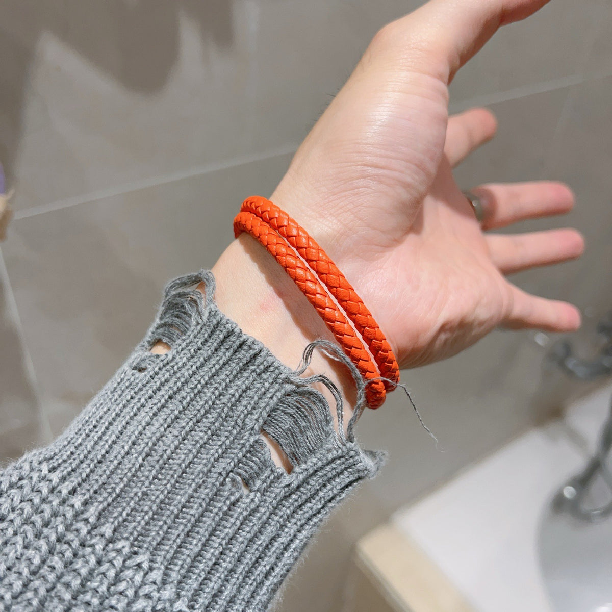 antique leather Bracelet for women - alternate angle view 4