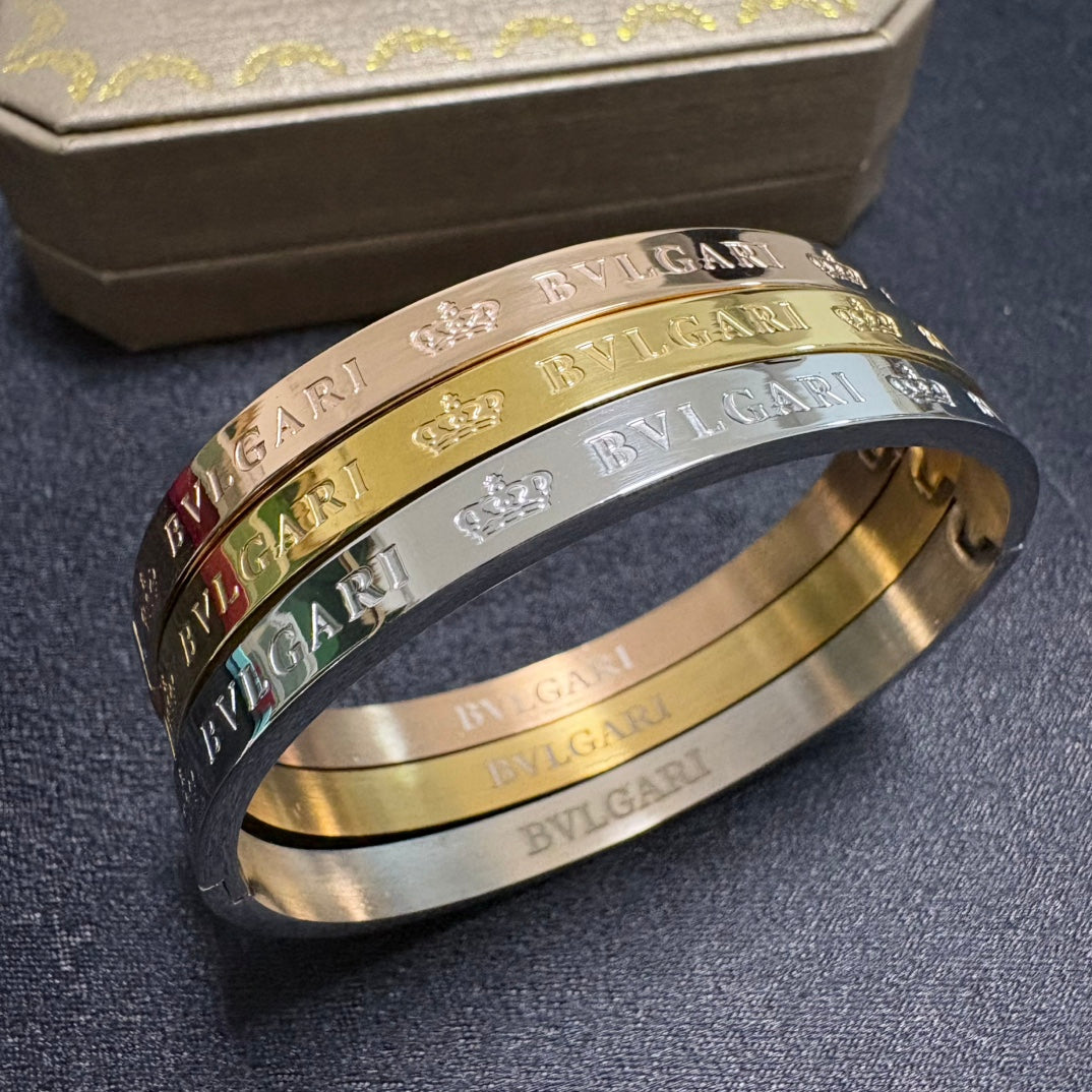 rose gold crystal floral Bangle for women - alternate angle view 5