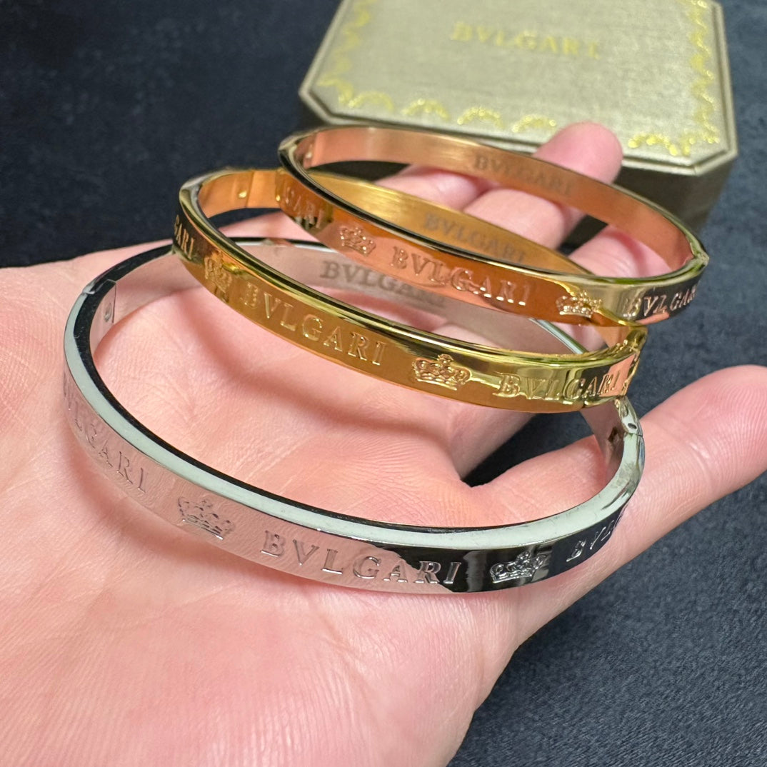 rose gold crystal floral Bangle for women - alternate angle view 6
