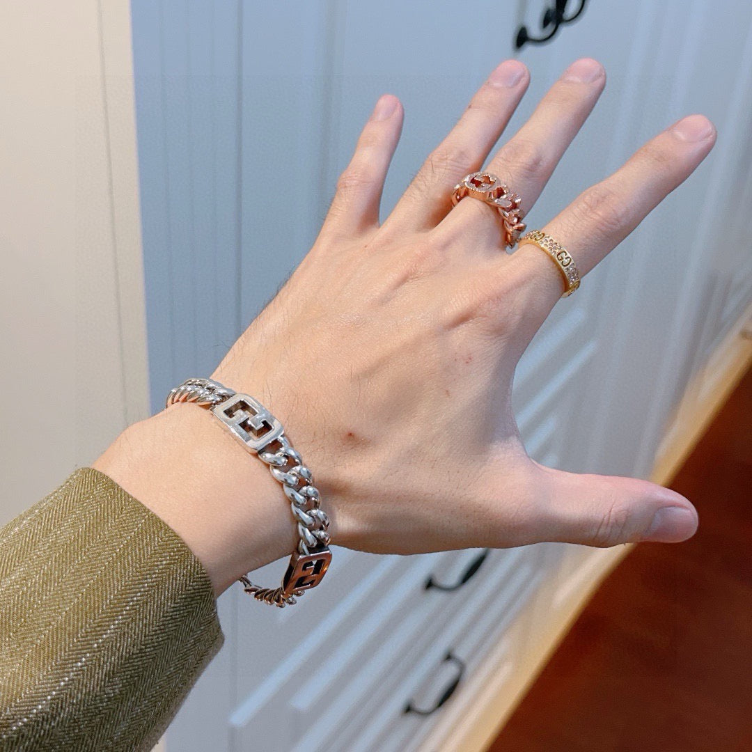 beige delicate Bracelet for men - alternate angle view 3