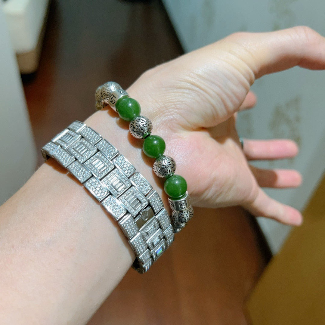 antique agate vintage Bracelet for men - alternate angle view 9
