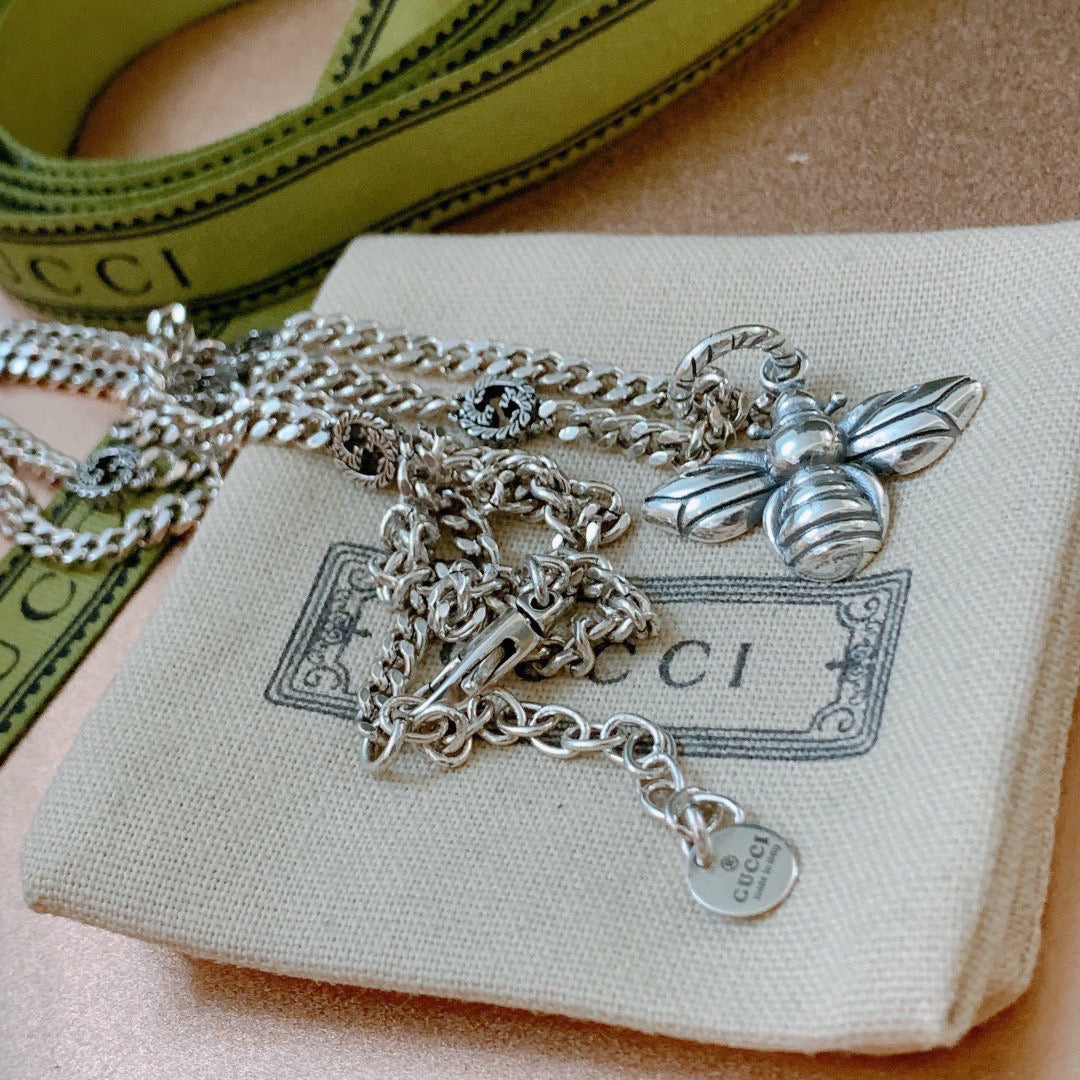 antique double g Necklace for women - alternate angle view 8