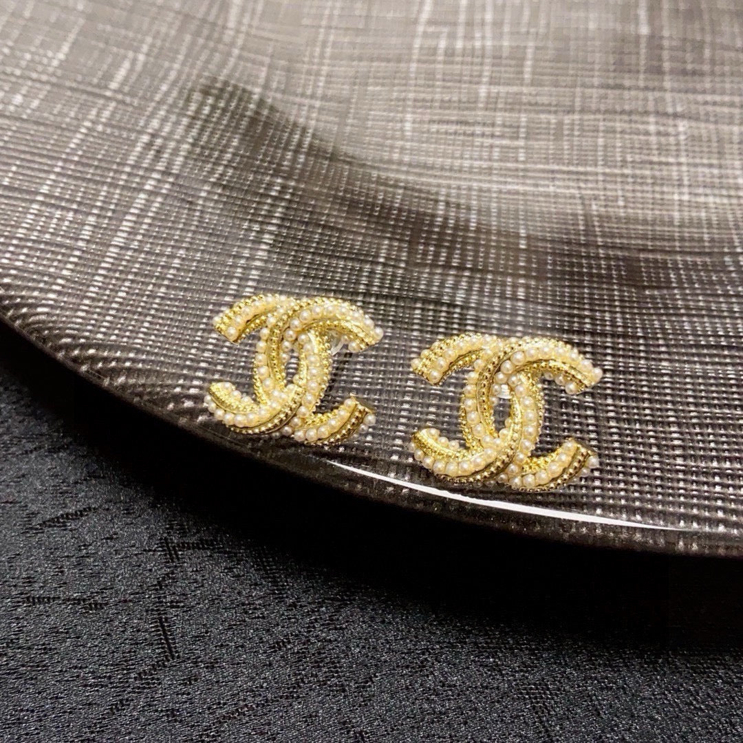 gold silver post pearl Drop Earrings for women - alternate angle view 7