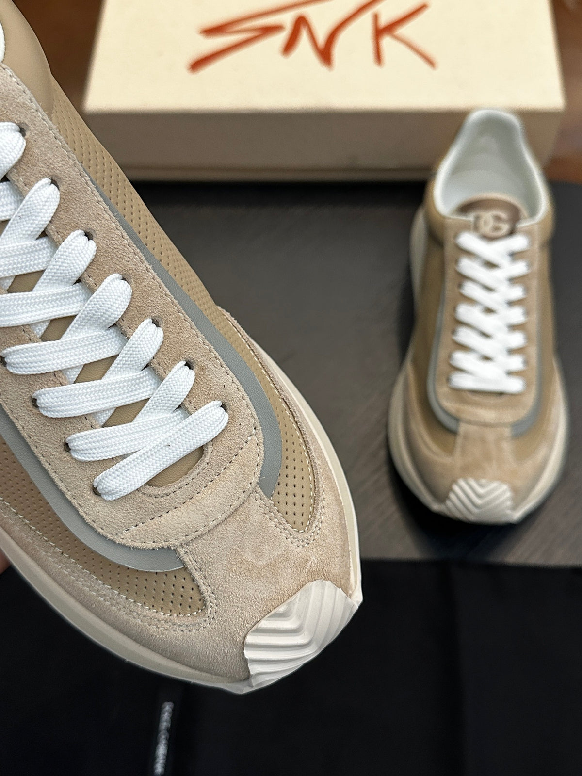 Dolce & Gabbana DG Cushion Calfskin Skate Sneakers with TPU Sole