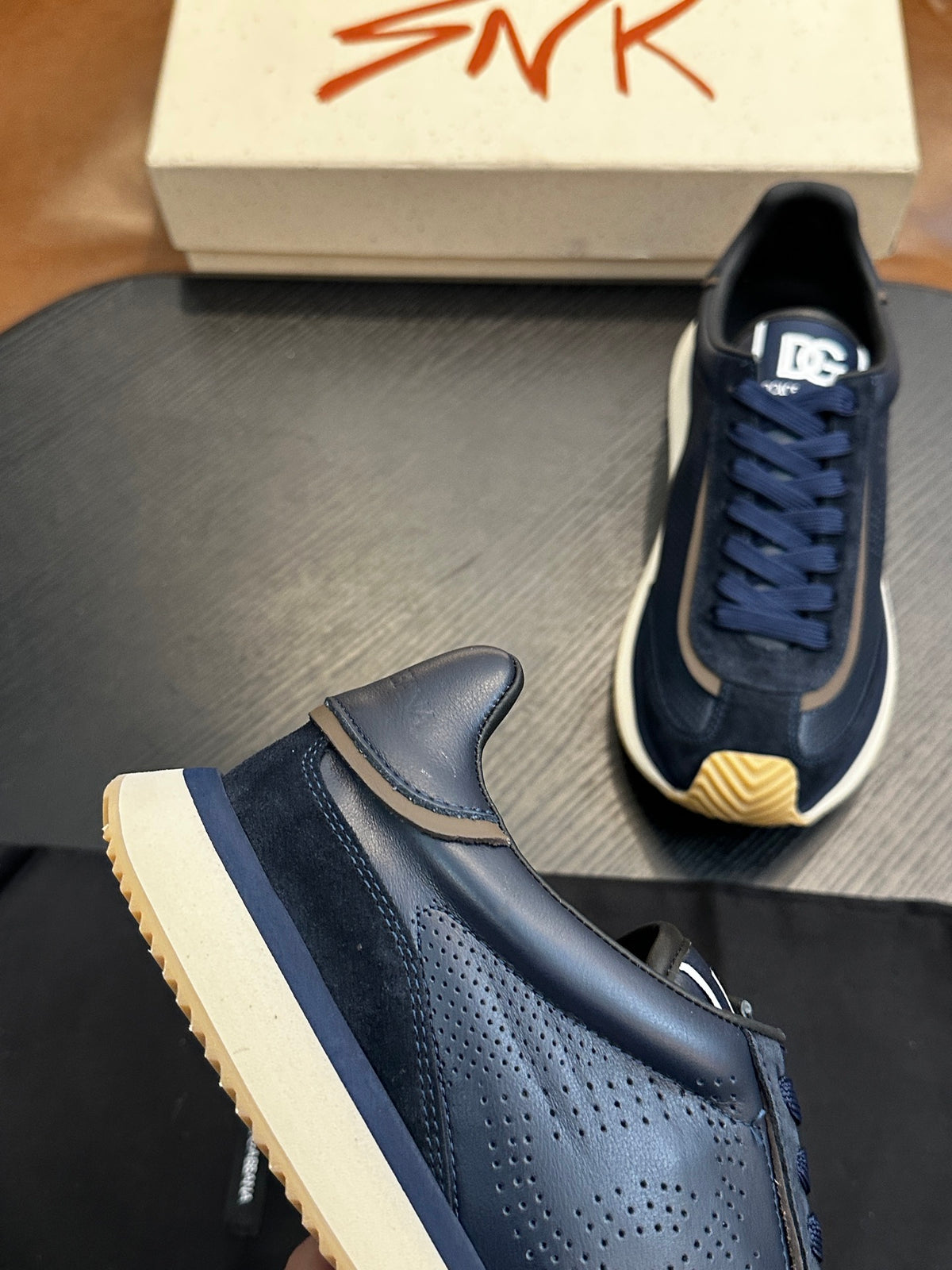 Dolce & Gabbana DG Cushion Calfskin Skate Sneakers with TPU Sole