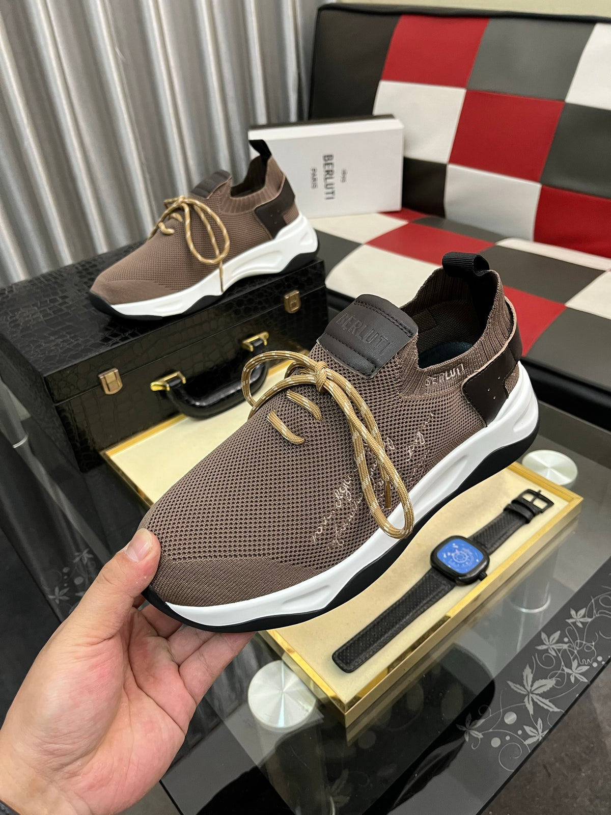 Berluti Men's Edge-Last Leather Casual Shoes