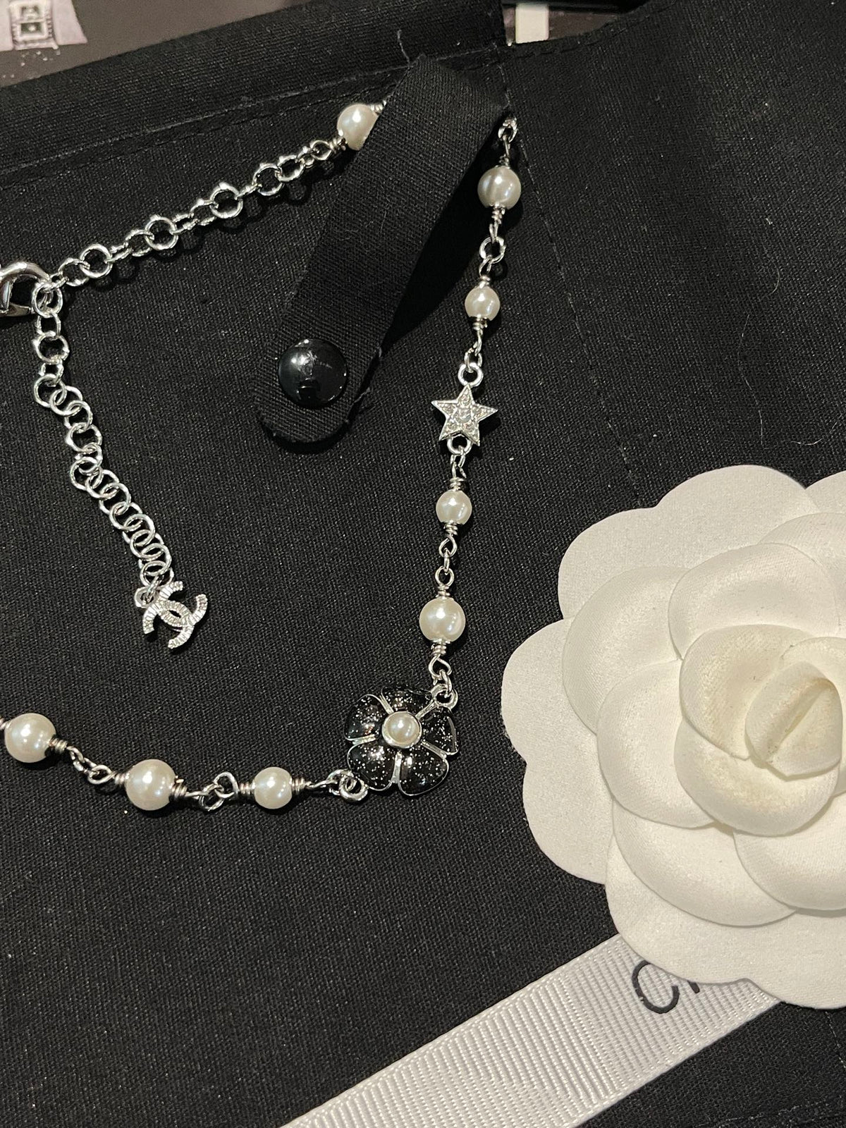 pearl floral fashion accessory for women - alternate angle view 2