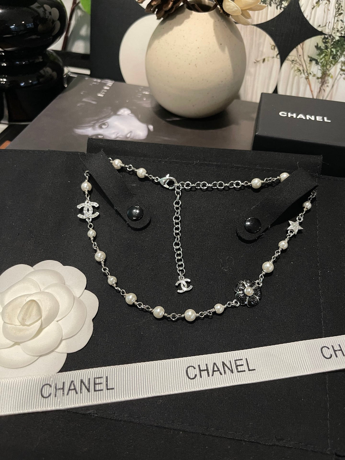 pearl floral fashion accessory for women - alternate angle view 6