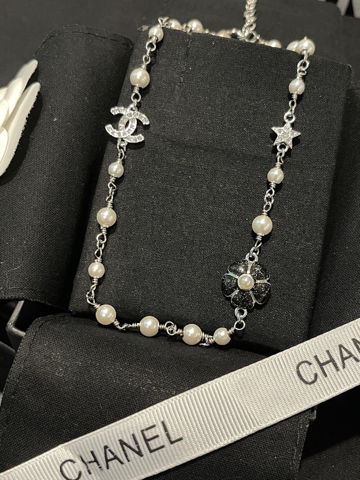 pearl floral fashion accessory for women - alternate angle view 7