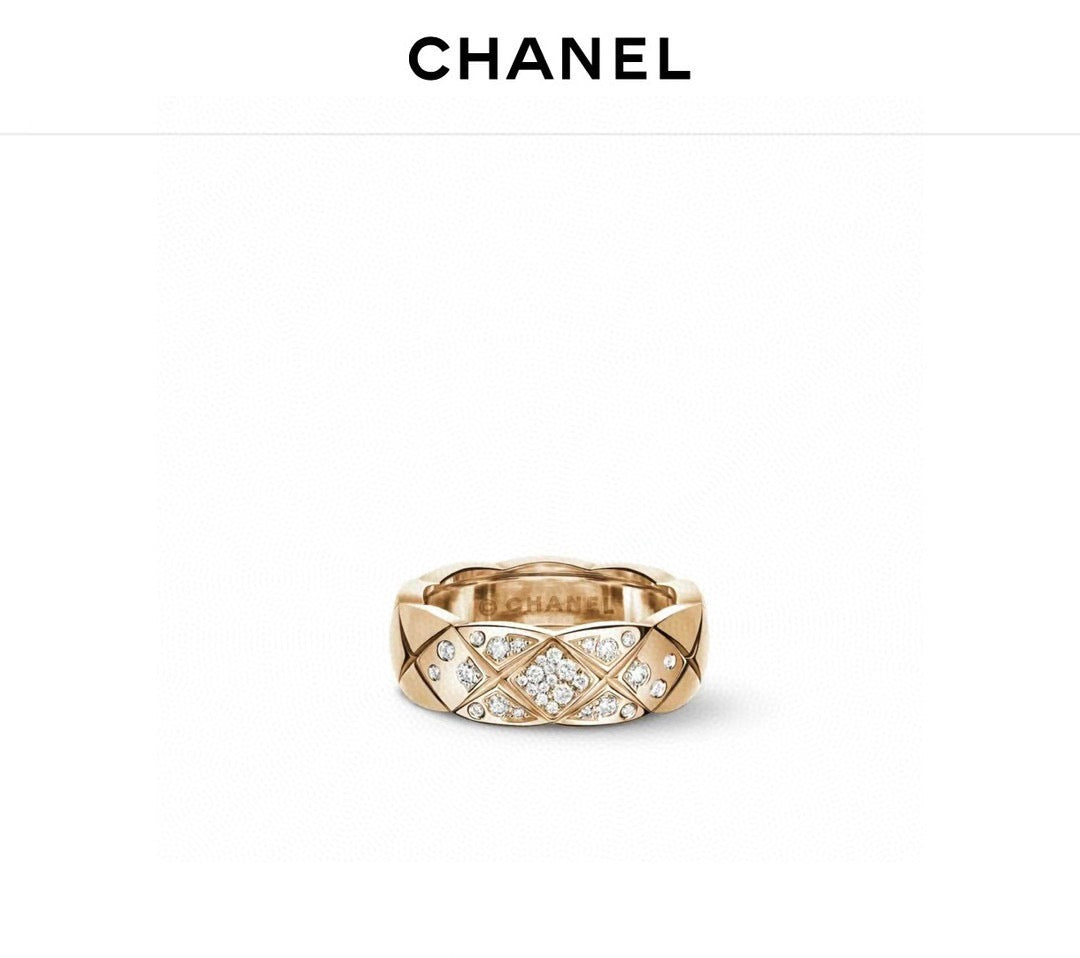 rose gold crystal floral Ring for women - product detail view