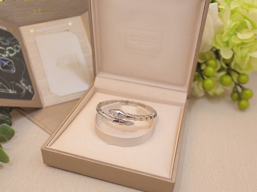 rose gold crystal rose Bangle for women - alternate angle view 3