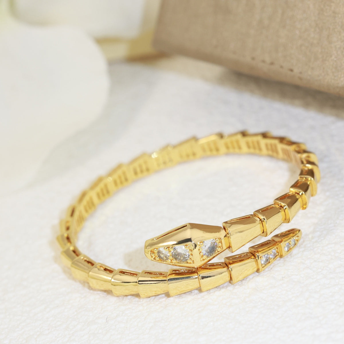 rose gold crystal rose Bangle for women - alternate angle view 6