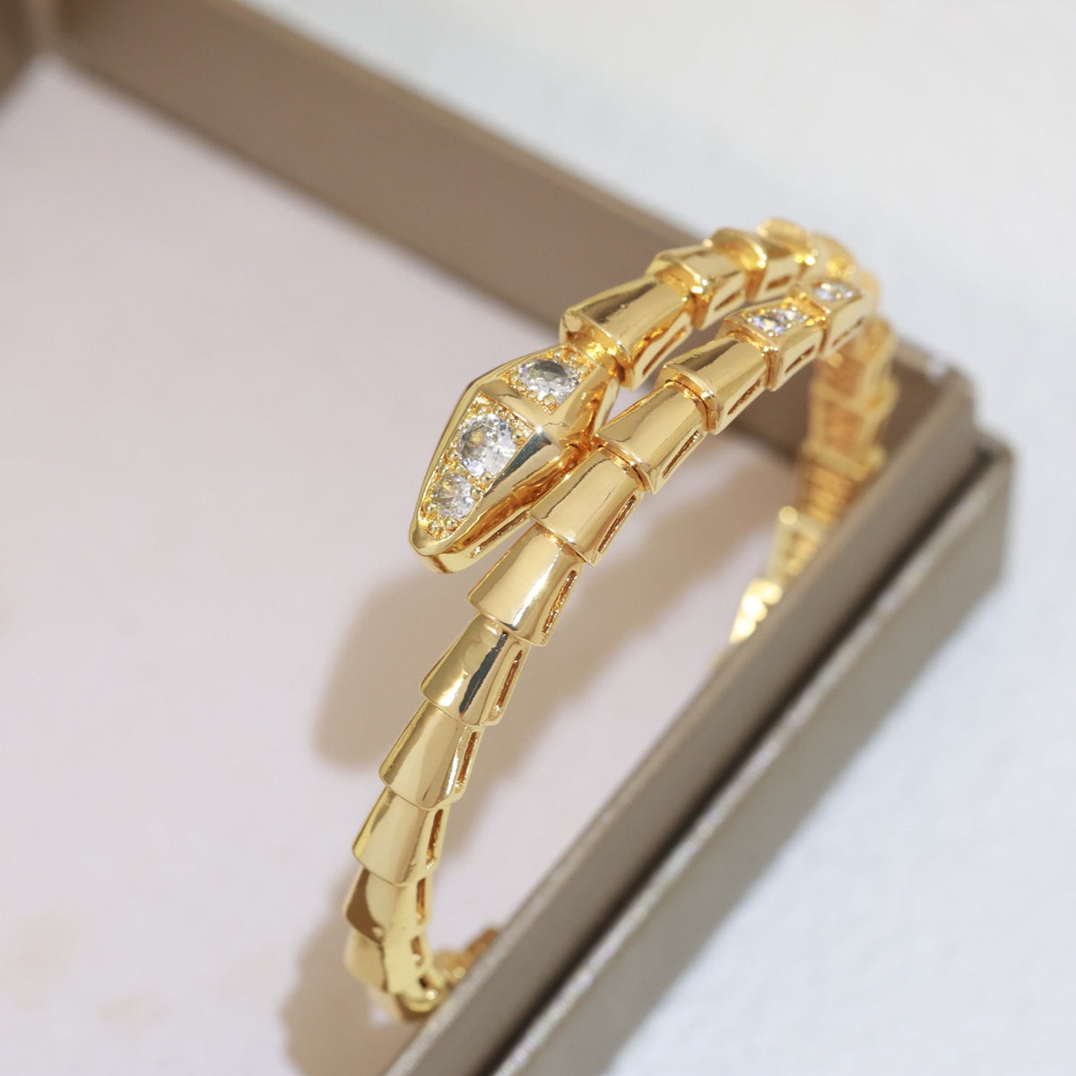 rose gold crystal rose Bangle for women - alternate angle view 2