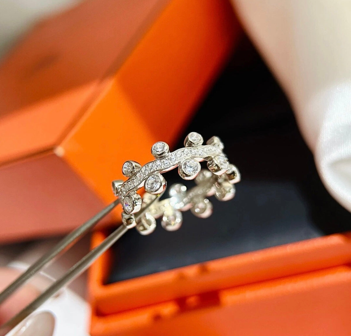 gold 18k gold plate floral Ring for women - alternate angle view 4