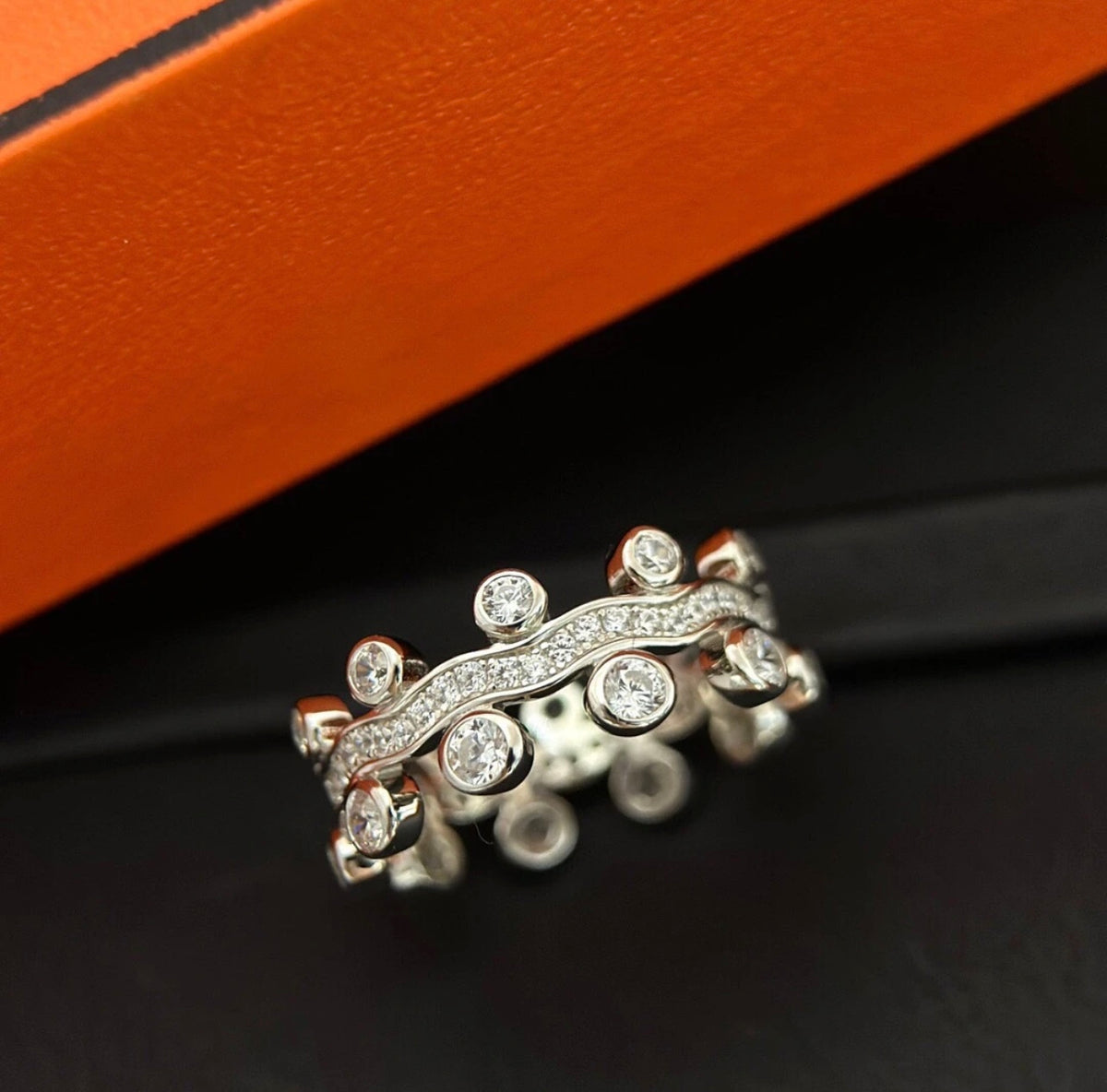 gold 18k gold plate floral Ring for women - product detail view