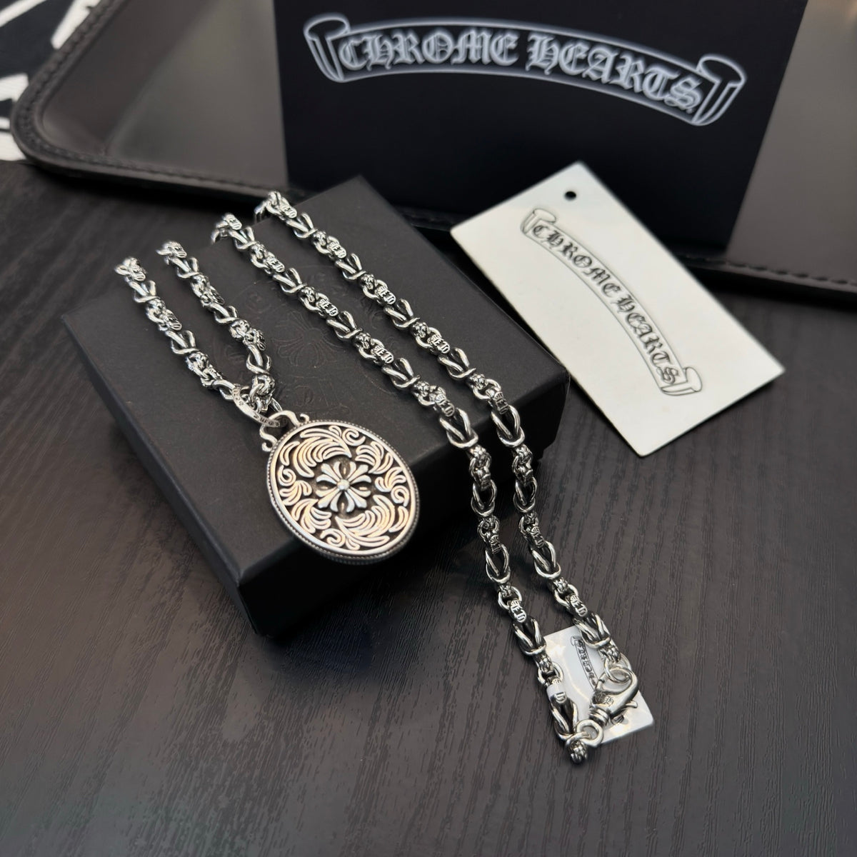 antique cross Pendant for men - alternate angle view 6
