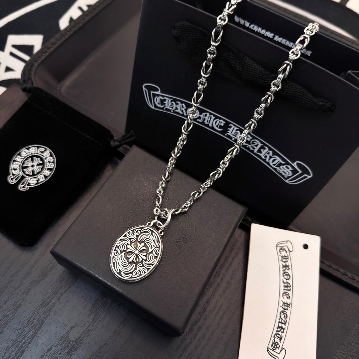 antique cross Pendant for men - alternate angle view 5