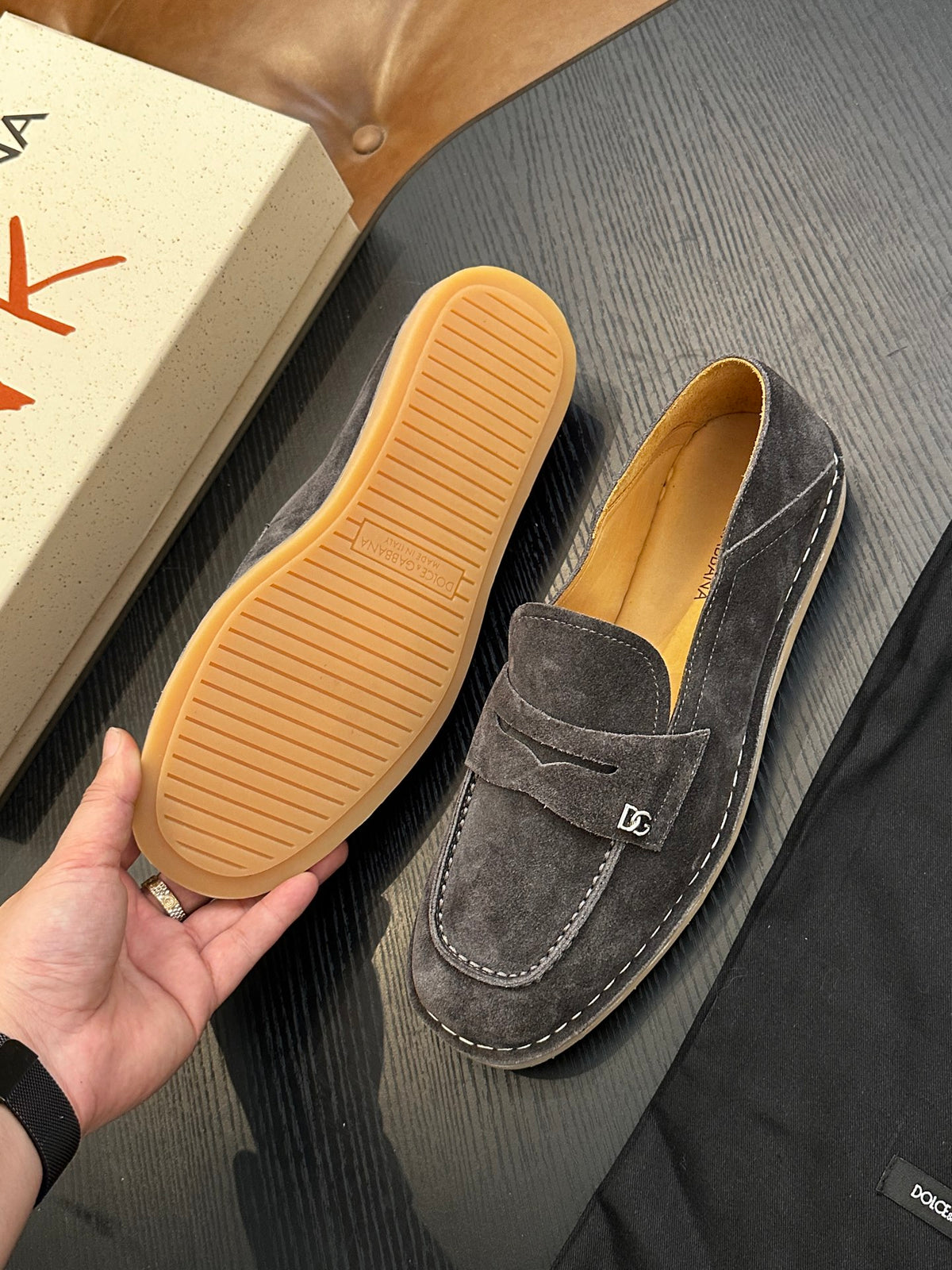 Dolce & Gabbana DG New Florio Suede Lace-Up Casual Shoes