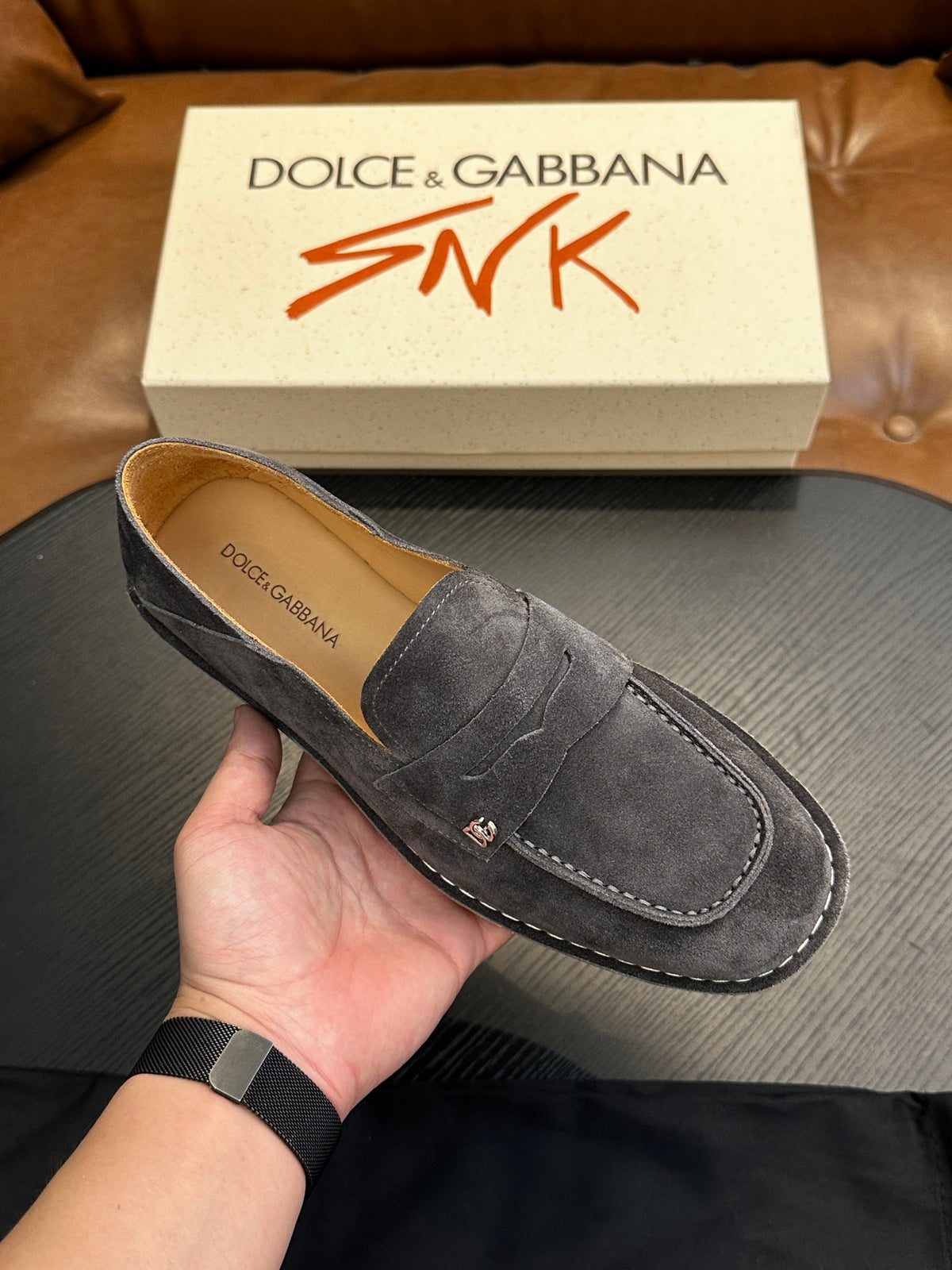 Dolce & Gabbana DG New Florio Suede Lace-Up Casual Shoes