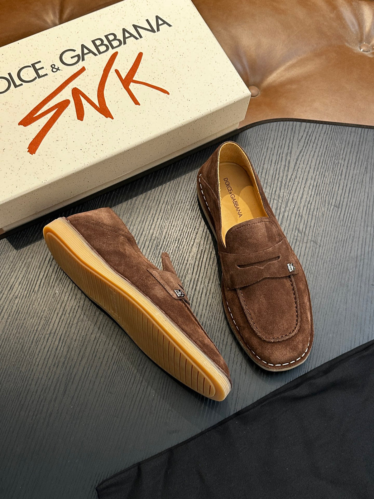 Dolce & Gabbana DG New Florio Suede Lace-Up Casual Shoes