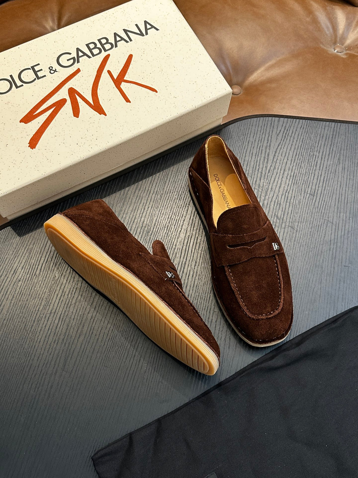 Dolce & Gabbana DG New Florio Suede Lace-Up Casual Shoes