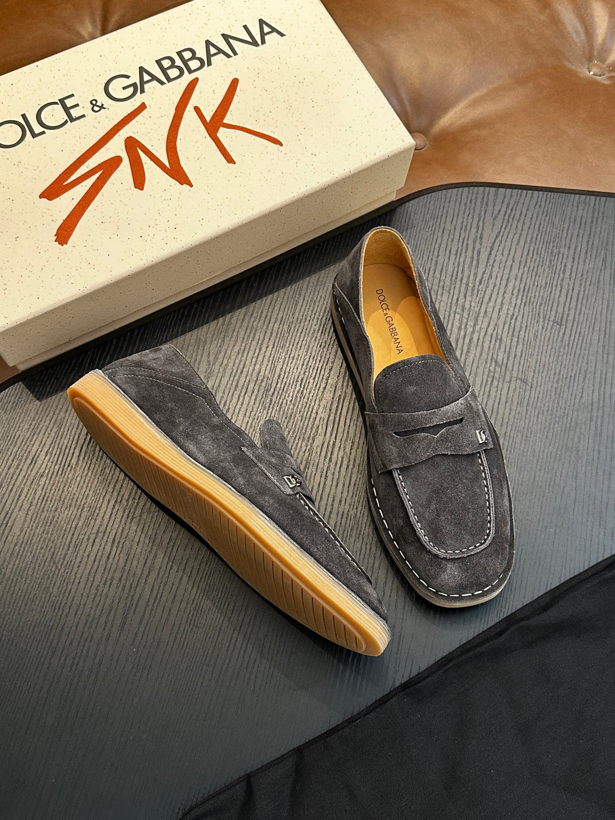 Dolce & Gabbana DG New Florio Suede Lace-Up Casual Shoes