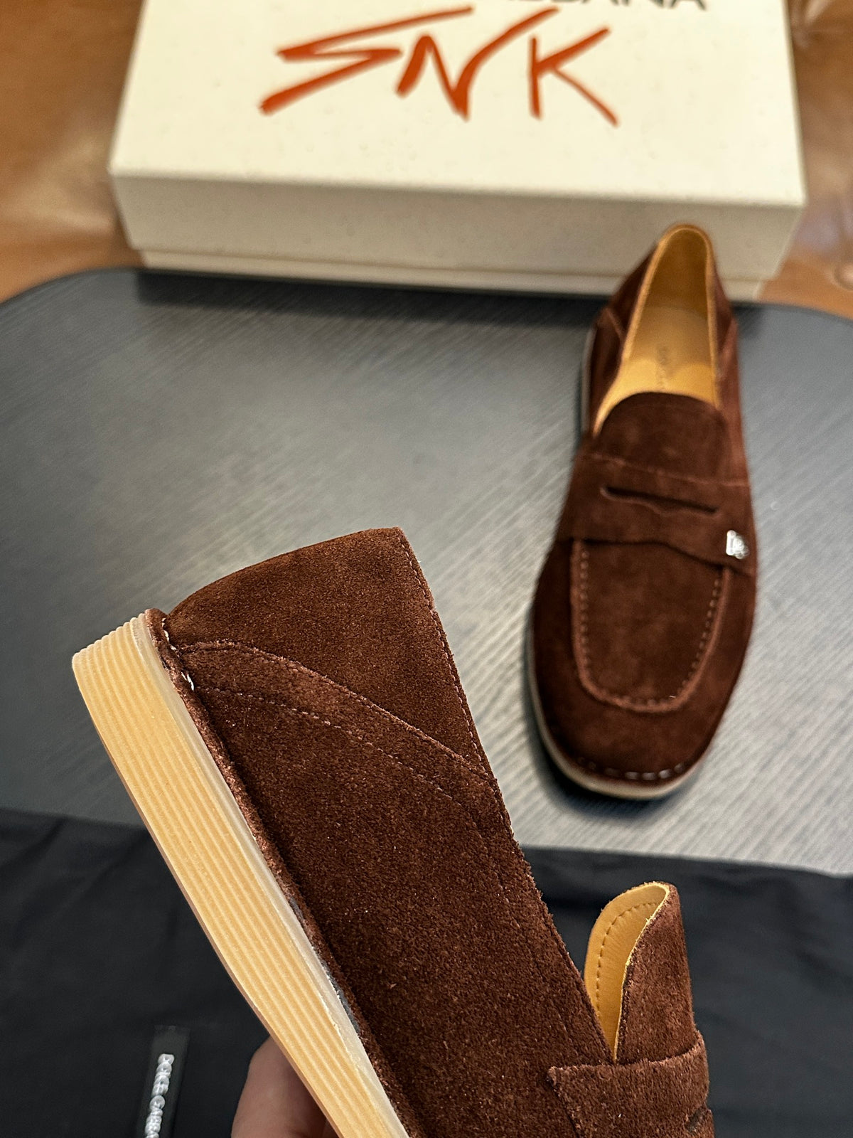Dolce & Gabbana DG New Florio Suede Lace-Up Casual Shoes