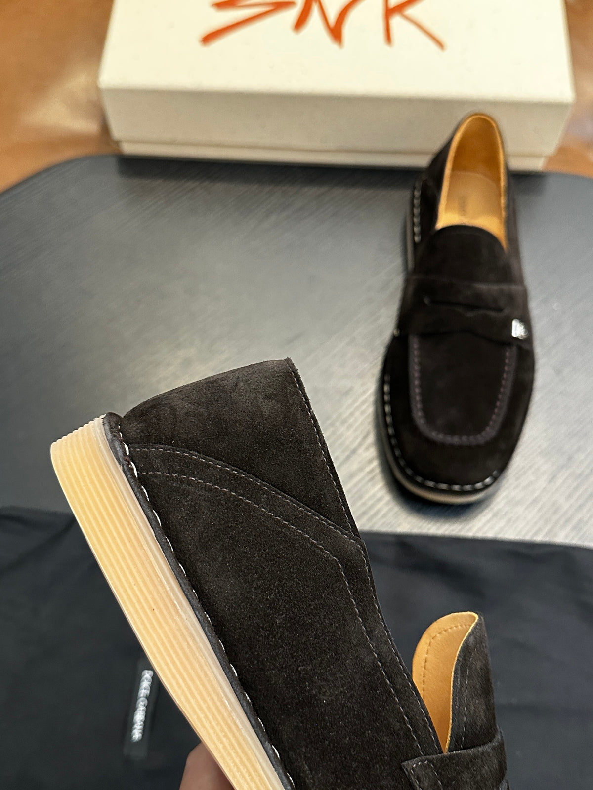 Dolce & Gabbana DG New Florio Suede Lace-Up Casual Shoes
