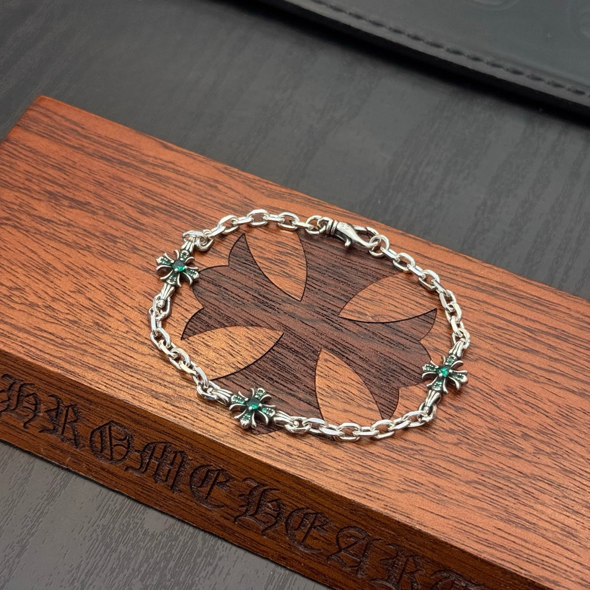 antique crystal cross Bracelet for women - alternate angle view 7
