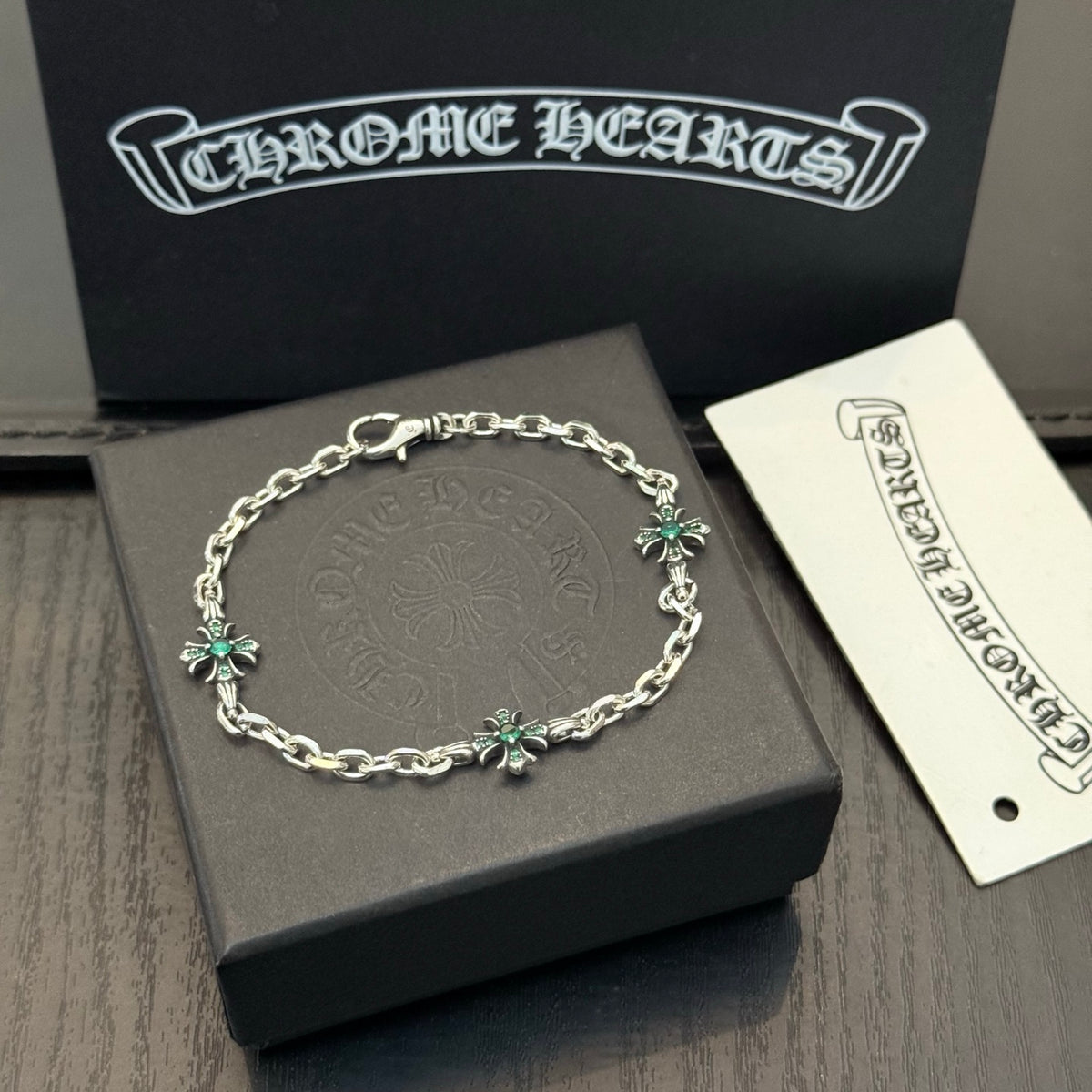 antique crystal cross Bracelet for women - alternate angle view 3