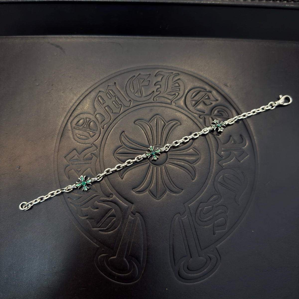 antique crystal cross Bracelet for women - alternate angle view 2
