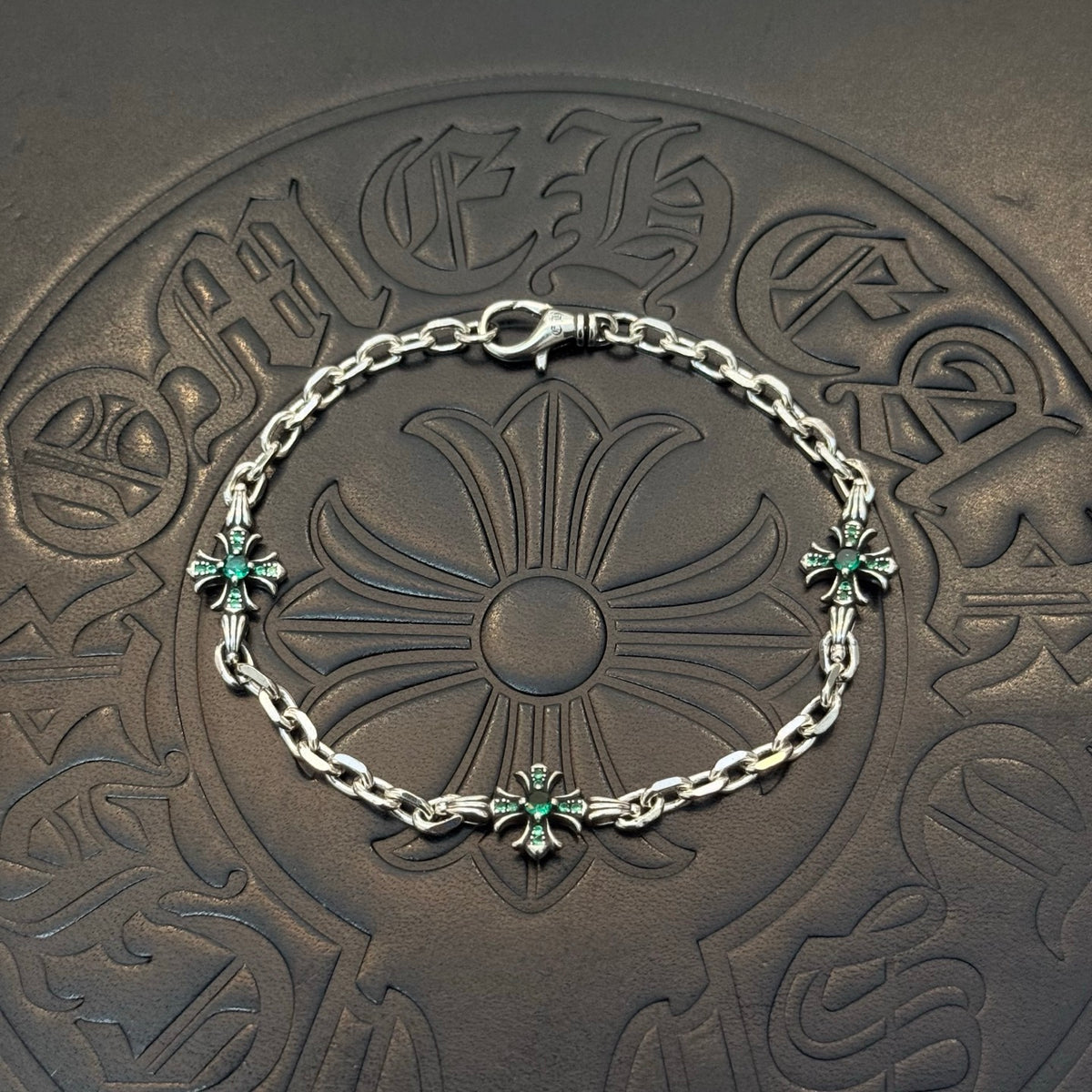 antique crystal cross Bracelet for women - product detail view