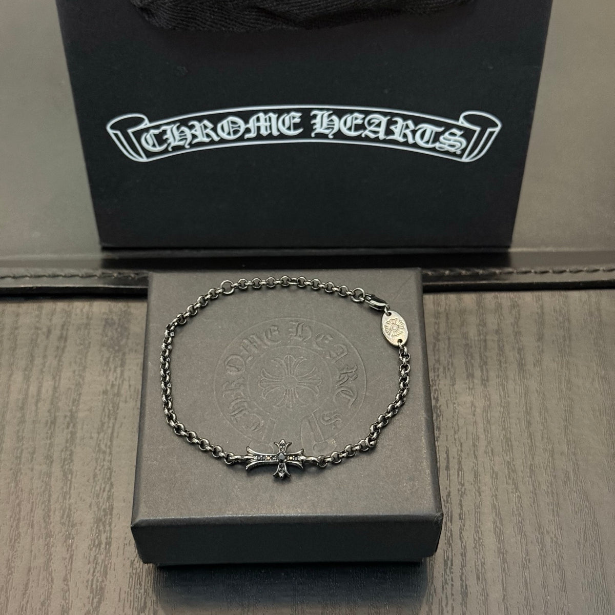 antique crystal cross Bracelet for women - alternate angle view 4