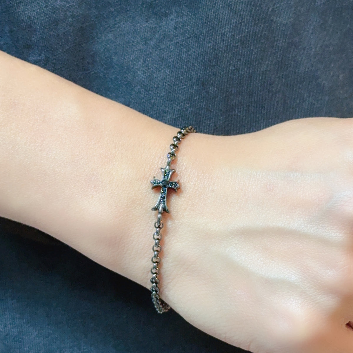 antique crystal cross Bracelet for women - alternate angle view 8