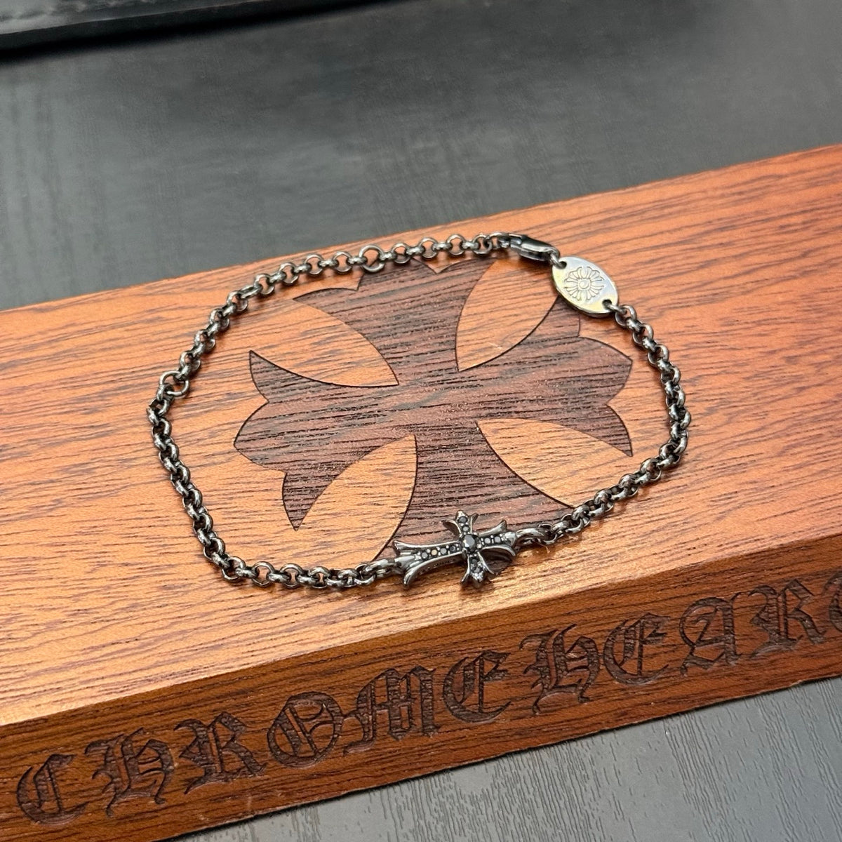 antique crystal cross Bracelet for women - alternate angle view 7