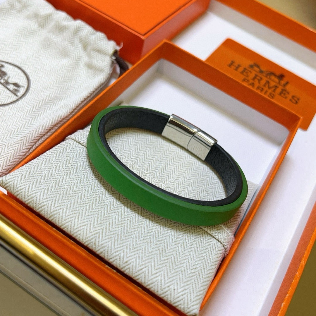 gold genuine leather trendy Bracelet for women - alternate angle view 5