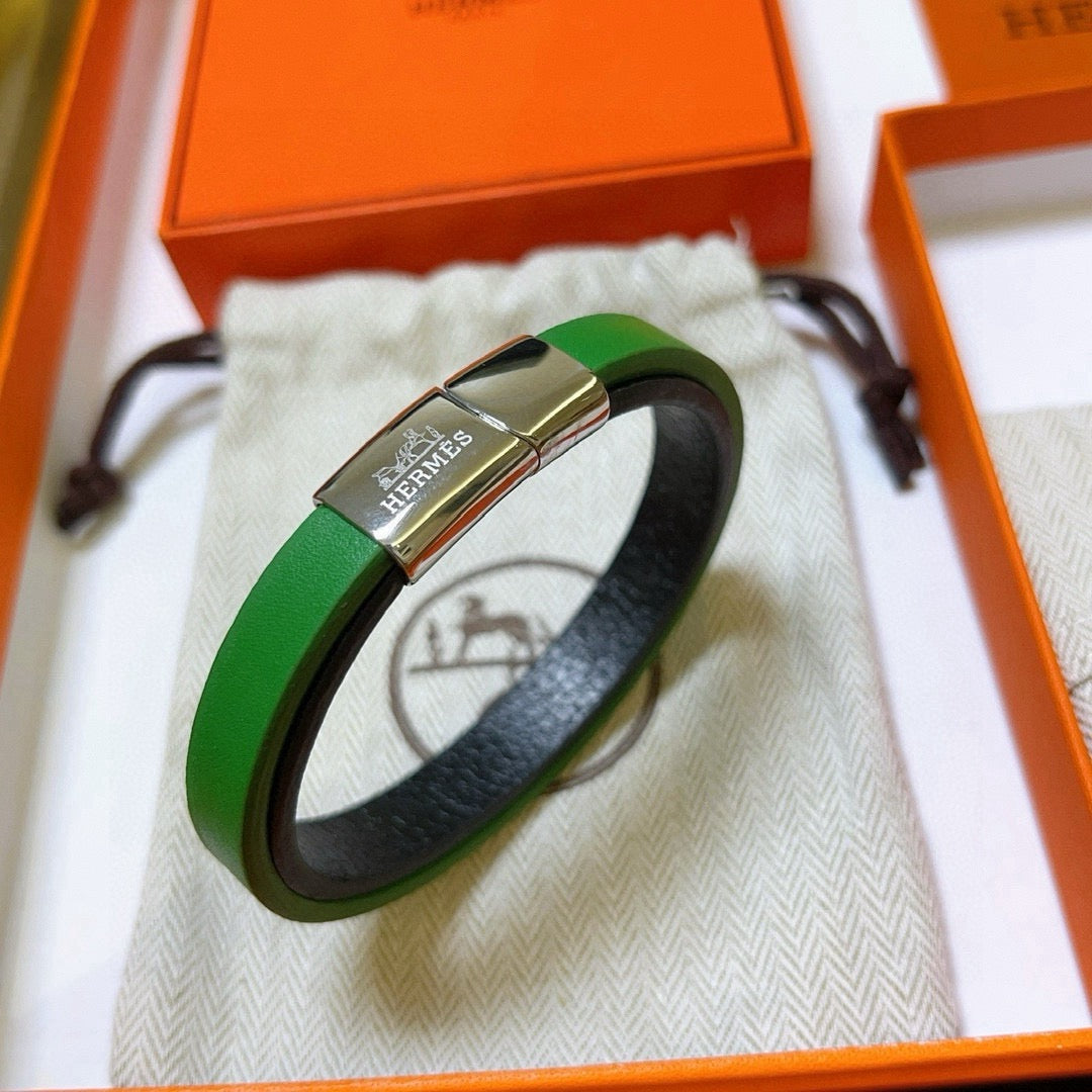 gold genuine leather trendy Bracelet for women - alternate angle view 6